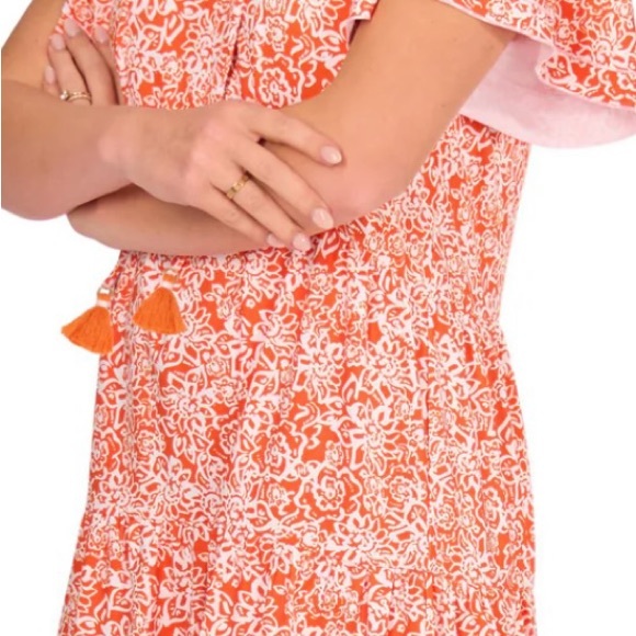 Cabana Life Summer Floral Orange Dress - Picture 9 of 10